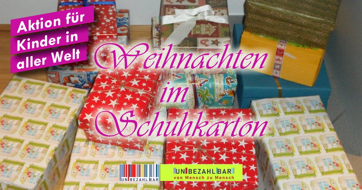 Weihnachten im Schuhkarton UNBEZAHLBAR KLEINOSTHEIM