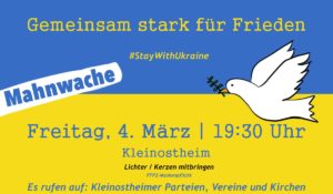 Mahnwache: Gemeinsam stark für den Frieden @ Kirchplatz