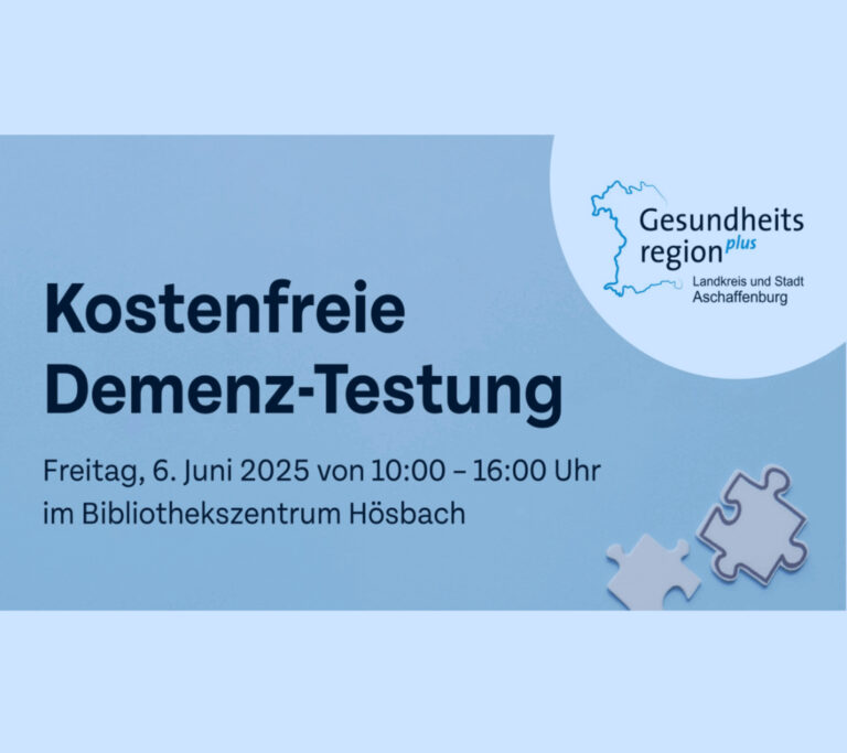 Kostenlose Demenz-Testung am 6. Juni von 10-16 Uhr